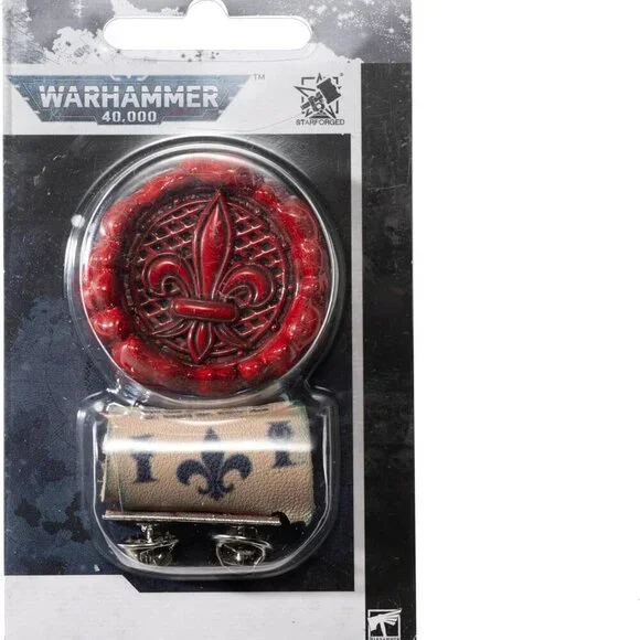 Warhammer 40K Purity Seals Adepta Sororitas Brooch Parchment Bronze Pin - Picture 7 of 7